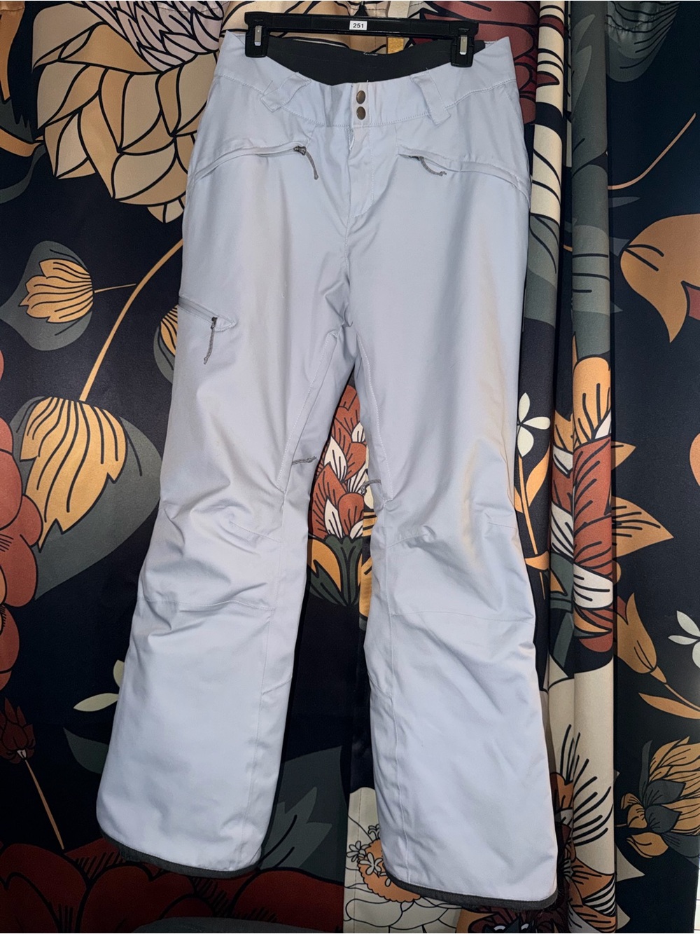 Woman’s Columbia Omni Tech Snow Pants Ski Pants Size M Light Blue/gray Lined